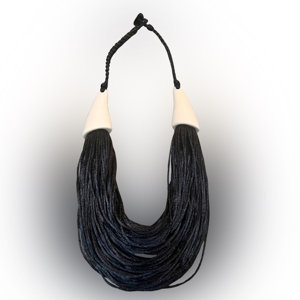 Elegant Black Multi-Strand Necklace